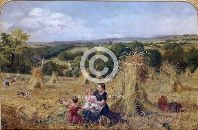 The Harvest Field, 1857-1858. Artist: Oliver Lupton.