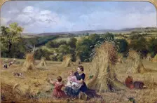 The Harvest Field, 1857-1858. Artist: Oliver Lupton