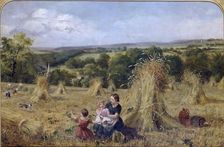 The Harvest Field, 1857-1858. Artist: Oliver Lupton