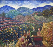 The Harvest in Chakva sovkhoz