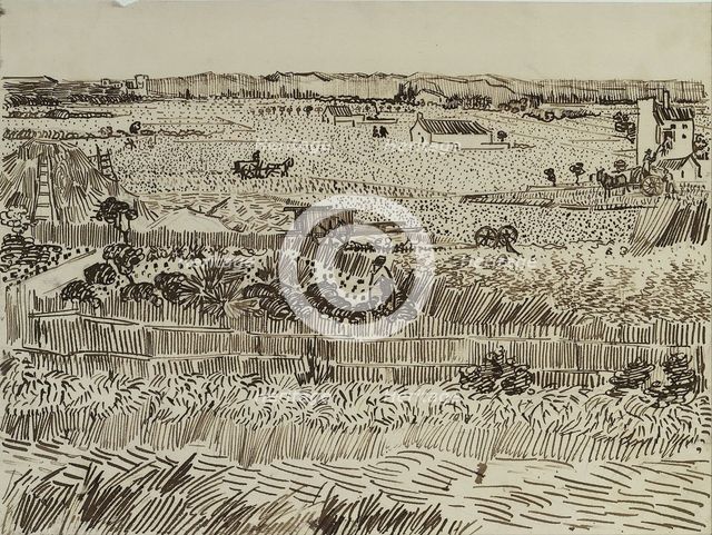 The Harvest in Provence (for Émile Bernard), 1888. Artist: Gogh, Vincent, van (1853-1890)