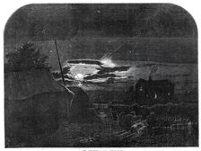 "The Harvest Moon", by E. Warren, from the exhibition of the New Water-colour Society, 1860. Creator: Horace Harral