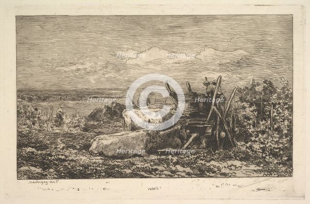 The Harvest (Souvenir of the Morvan), 1865. Creator: Charles Francois Daubigny.