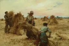 The Harvesters, 1888/89. Creator: Leon-Augustin Lhermitte