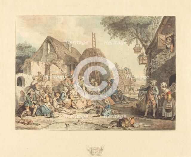 The Harvesters' Lunch, 1774. Creator: Jean Francois Janinet.