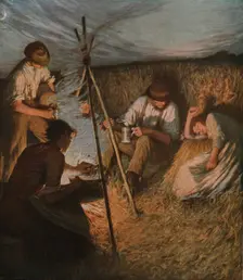 The Harvesters Supper 1898, (c1930). Creator: Henry Herbert la Thangue