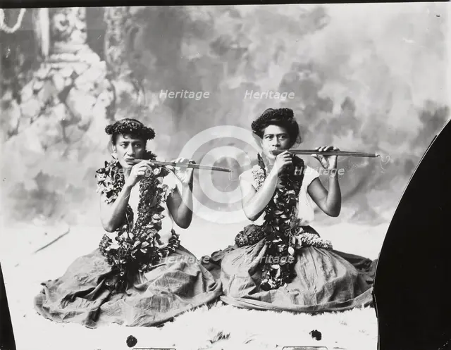 The Hawaiian Ukeke Players, Last quarter of 19th cen.. Creator: Anonymous.