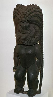 The Hawaiian war-god Kukailimoku from Polynesia, 19th century