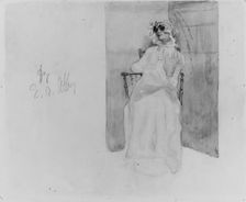 The Hat with the Blue Ribbons, . Creator: Edwin Austin Abbey