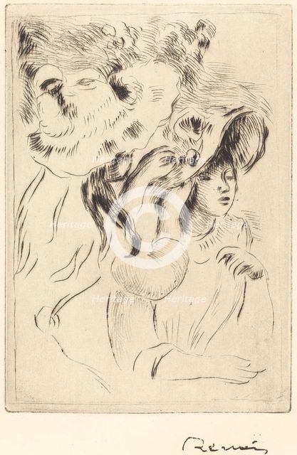 The Hat Pin (Le chapeau epingle), 1894. Creator: Pierre-Auguste Renoir.