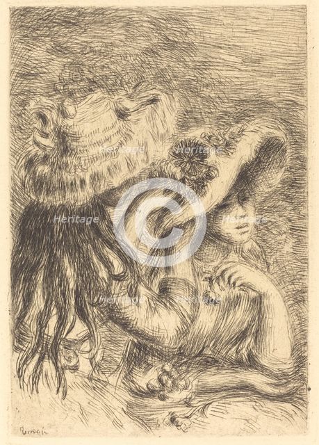 The Hat Pin (Le chapeau epingle), 1894. Creator: Pierre-Auguste Renoir.