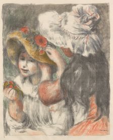 The Hat Pinned with Flowers (Le Chapeau Épinglé), 1898. Creator: Pierre-Auguste Renoir