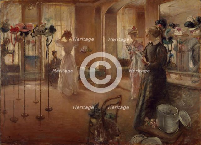 The Hat Shop, 1892. Creator: Henry Tonks.