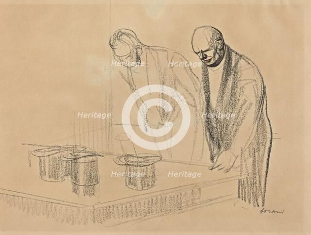 The Hats of the Allies [recto], c. 1914/1919. Creator: Jean Louis Forain.