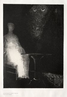 The Haunted House: I Continued to Gaze on the Chair, and Fancied I Saw on it a Pale Blue..., 1896. Creator: Odilon Redon (French, 1840-1916); Auguste Clot (French, 1858-1936)