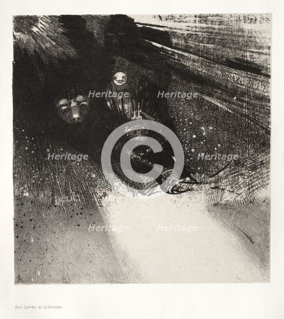 The Haunted House: Larvae So Bloodless and So Hideous, 1896. Creator: Auguste Clot (French, 1858-1936); Odilon Redon (French, 1840-1916).