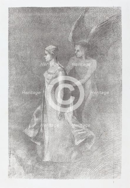 The Haunting (Hantise), 1893. Creator: Odilon Redon.