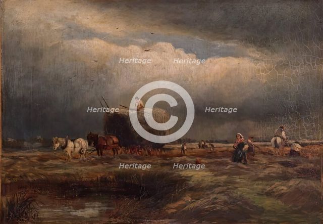 The Hay Wagon, 1857. Creator: Samuel Bough.