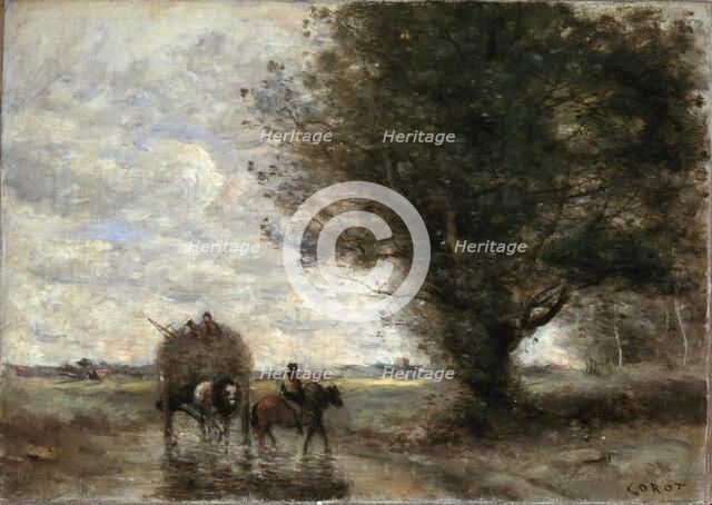 'The Haycart', 1865-1870.  Artist: Jean-Baptiste-Camille Corot    