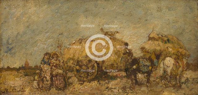 The Hayfield, c. 1870. Artist: Monticelli, Adolphe-Thomas-Joseph (1824-1886)
