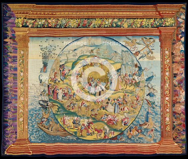 The Haywain or Tribulations of human life (Tapestry), ca 1550-1565. Creator: Brussels Manufactory (1515-1525).