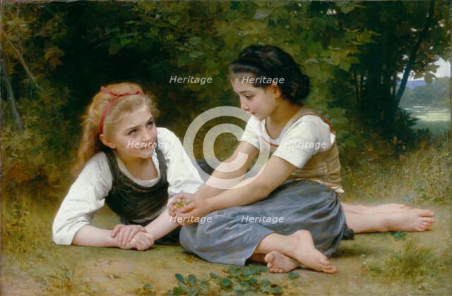The Hazelnuts (The Nut Gatherers), 1882. Creator: William-Adolphe Bouguereau.