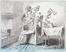 The head ache 1835. Artist: George Cruikshank