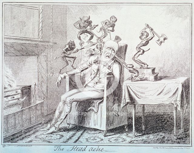'The head ache', 1835. Artist: George Cruikshank