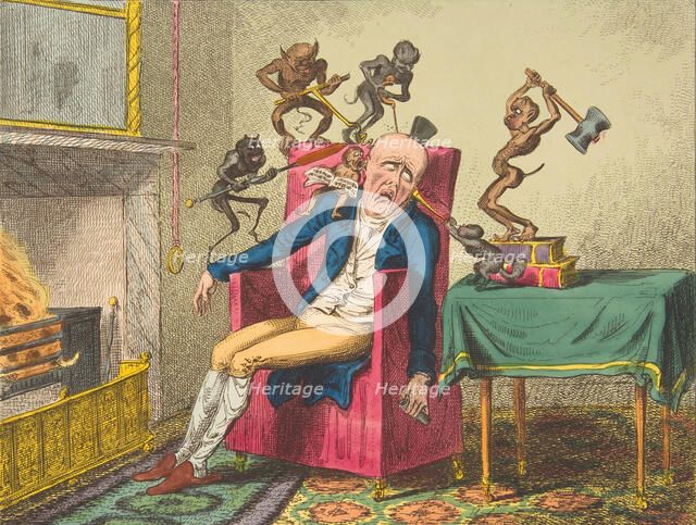 The Head Ache, February 12, 1819., February 12, 1819. Creator: George Cruikshank.