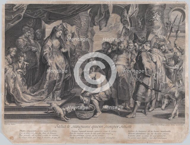 The Head of Cyrus brought to Queen Tomyris, ca. 1713-20. Creator: Gaspard Duchange.