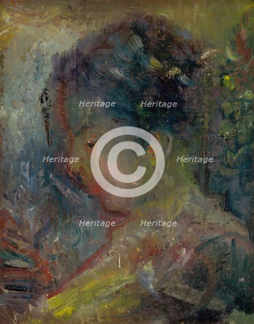 The Head of a Woman in Profile, around 1930. Creator: Arnold Peter Weisz-Kubincan.