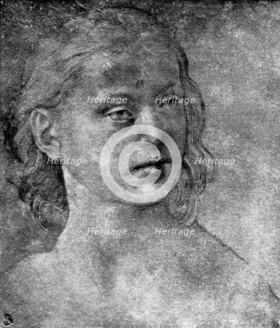 The head of a young woman, 15th or 16th century (1930).Artist: Lorenzo di Credi