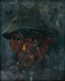 The head of a Man in a Hat, 1940-1944. Creator: Arnold Peter Weisz-Kubincan