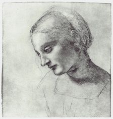 The Head of a Madonna c1484-1486. Artist: Leonardo da Vinci