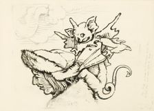 The Head of a Miser: enlarged Drawing from Lützelburger's Woodcut of The Councillor before 1871. Creator: John Ruskin