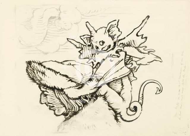 The Head of a Miser: enlarged Drawing from Lützelburger's Woodcut of 'The Councillor', before 1871.  Creator: John Ruskin.