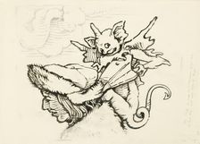 The Head of a Miser: enlarged Drawing from Lützelburger's Woodcut of The Councillor before 1871. Creator: John Ruskin