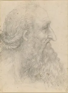 The head of an old bearded man , ca 1517. Creator: Leonardo da Vinci (1452-1519)