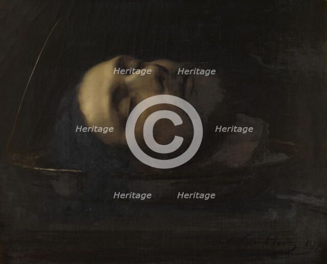 The Head of Saint John the Baptist, 1879. Creator: Edmond Van Hove.