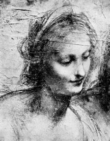 The head of the Madonna, 15th century (1930s).Artist: Leonardo da Vinci