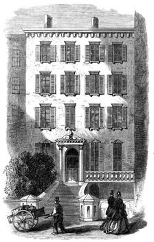 The head-quarters of the Fenian Brotherhood at New York, 1865. Creator: Unknown