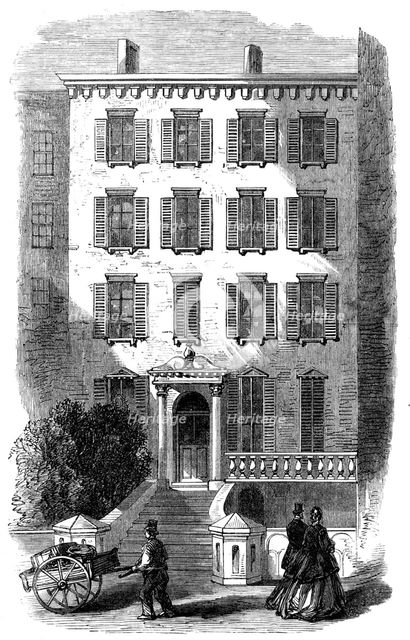 The head-quarters of the Fenian Brotherhood at New York, 1865. Creator: Unknown.