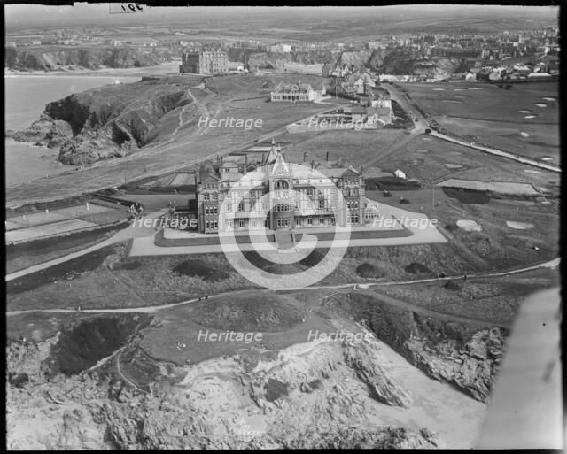 The Headland Hotel, Newquay, Cornwall, c1930s. Creator: Arthur William Hobart.