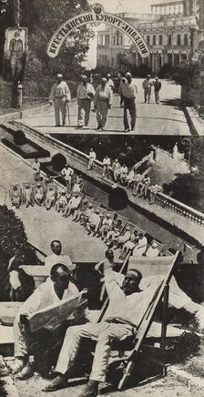 The health recovery of the workers. Illustration from USSR Builds Socialism, 1933. Creator: Lissitzky, El (1890-1941)