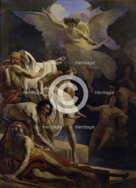 The healing at the Pool of Siloam, 1845. Artist: Kapkov, Yakov Fyodorovich (1816-1854)