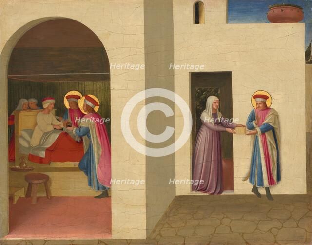 The Healing of Palladia by Saint Cosmas and Saint Damian, c. 1438/1440. Creator: Fra Angelico.