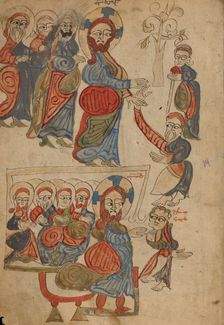 The Healing of the Blind; The Healing of the Possessed, 1386. Creator: Unknown