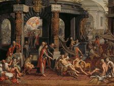 The Healing of the Paralytic, Pool of Bethesda, 1575. Creator: Pieter Aertsen