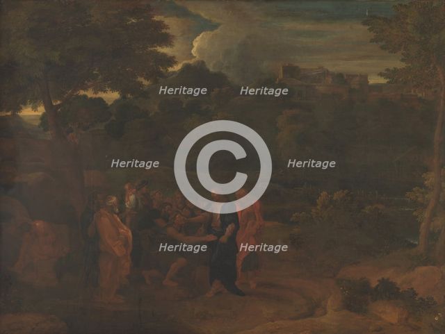 The Healing of the Two Blind Men at Jericho, 1600-1699. Creator: Nicolas Poussin.