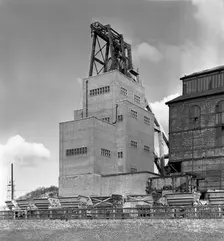 The heapstead at Kadeby Colliery, near Doncaster, South Yorkshire, 1956. Creator: Michael Walters
